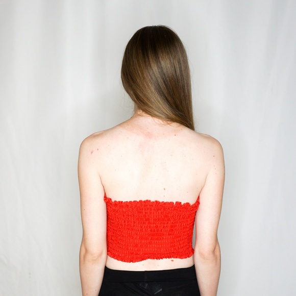 VINTAGE Vassarette Red Bustier Bra Top Large - Picture 3 of 8